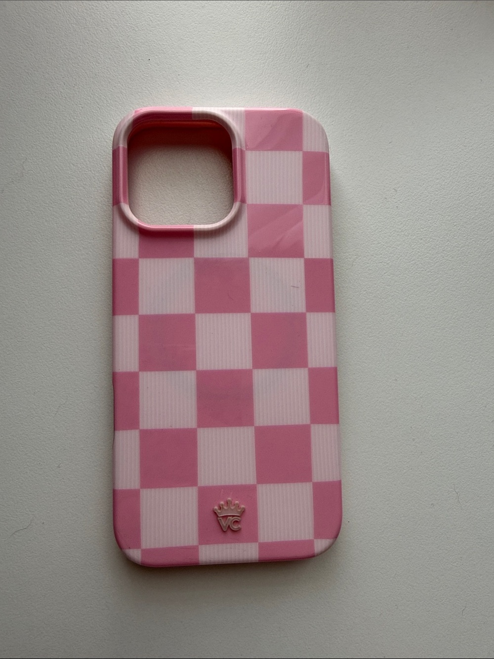 Velvet Caviar Pink Checkerboard iPhone Case